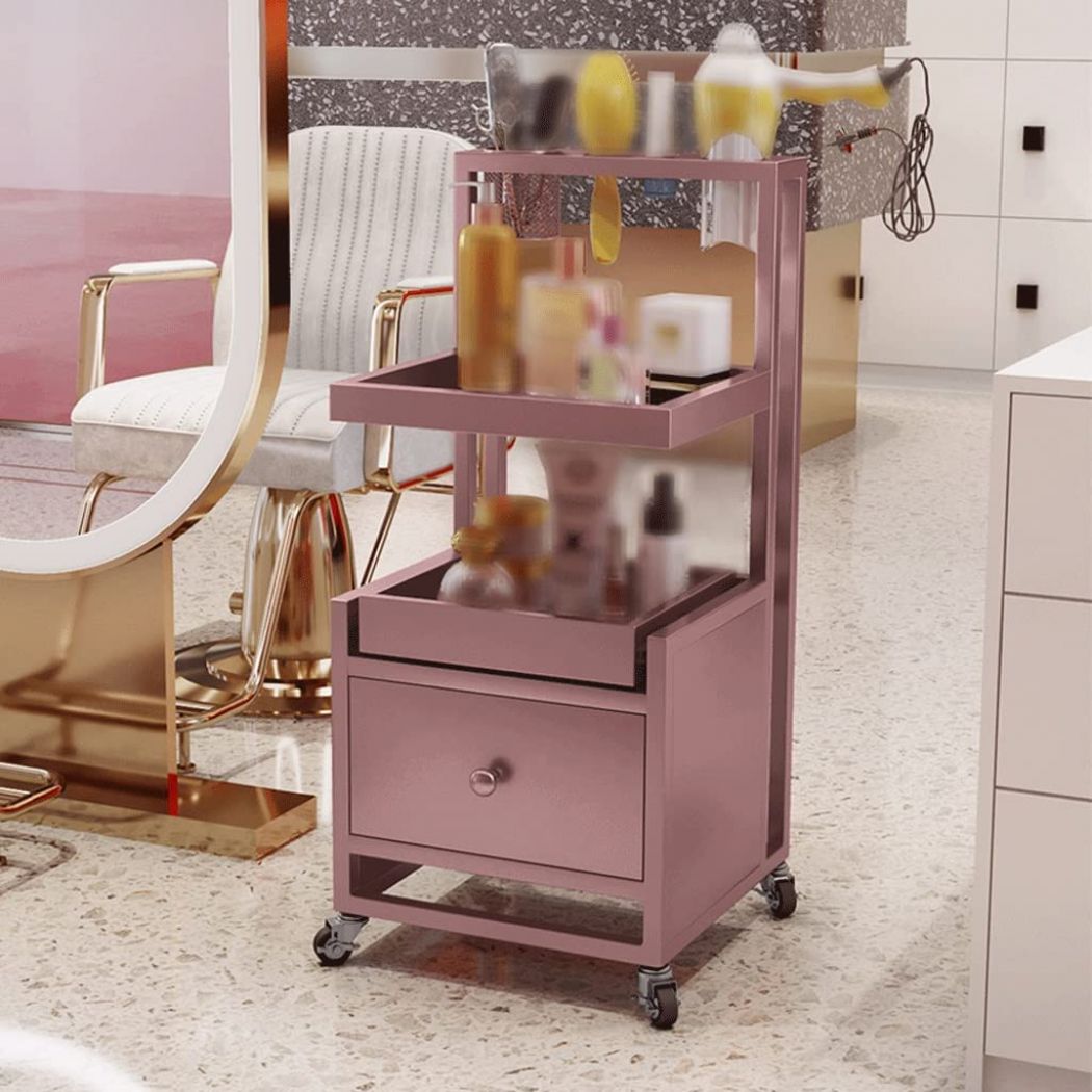 Stylish Rolling Storage Cart Salon Trolley 